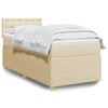 vidaXL Κρεβάτι Boxspring με Στρώμα Κρεμ 80 x 200 εκ. Υφασμάτινο