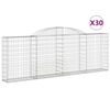 vidaXL Συρματοκιβώτια Τοξωτά 30 τεμ. 300x30x100/120 εκ. Γαλβαν. Ατσάλι