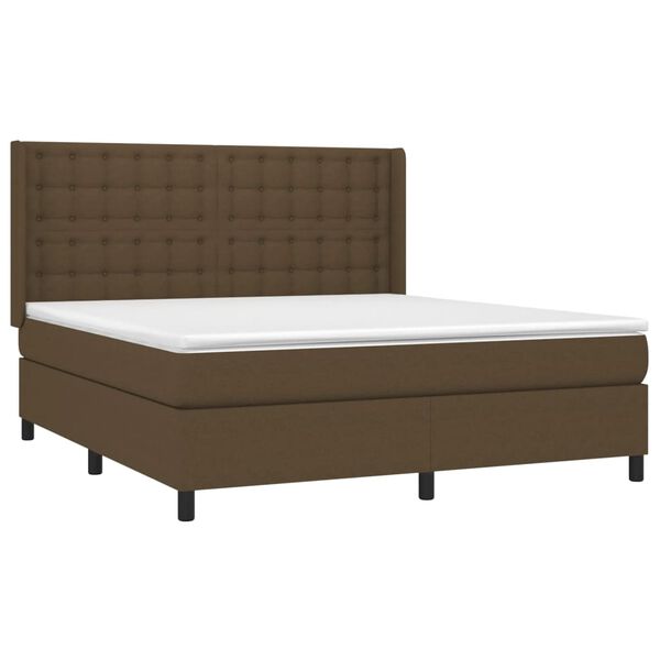 vidaXL &Kappa;&rho;&epsilon;&beta;ά&tau;&iota; Boxspring &mu;&epsilon; &Sigma;&tau;&rho;ώ&mu;&alpha; & LED &Sigma;&kappa;.&Kappa;&alpha;&phi;έ 160x200&epsilon;&kappa;. &Upsilon;&phi;&alpha;&sigma;&mu;ά&tau;&iota;&nu;&omicron;