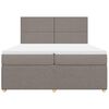 vidaXL &Kappa;&rho;&epsilon;&beta;ά&tau;&iota; Boxspring &mu;&epsilon; &Sigma;&tau;&rho;ώ&mu;&alpha; Taupe 200x200 &epsilon;&kappa;. &Upsilon;&phi;&alpha;&sigma;&mu;ά&tau;&iota;&nu;&omicron;