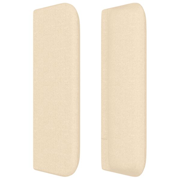 vidaXL Κρεβάτι Boxspring με Στρώμα Κρεμ 90x200 εκ.Υφασμάτινο
