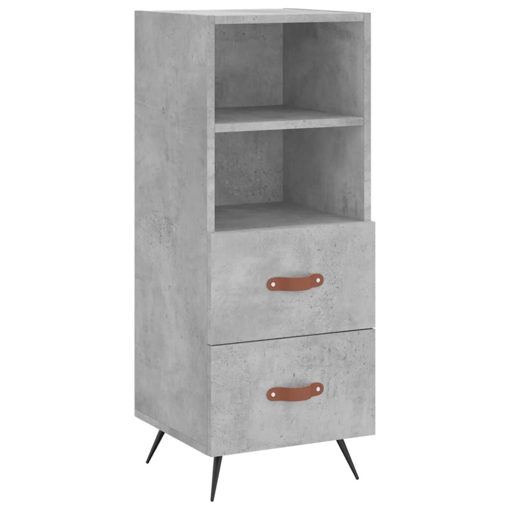 vidaXL Ντουλάπι Γκρι Σκυροδέματος 34,5x34x180 εκ. Επεξεργασμένο Ξύλο