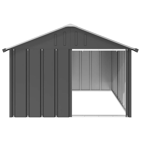 vidaXL Σπιτάκι Σκύλου Ανθρακί 116,5x153x81,5 εκ. Γαλβανισμένο Ατσάλι