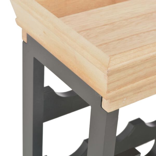 vidaXL Κάβα Κρασιών Μαύρη 70 x 22,5 x 70,5 εκ. από MDF