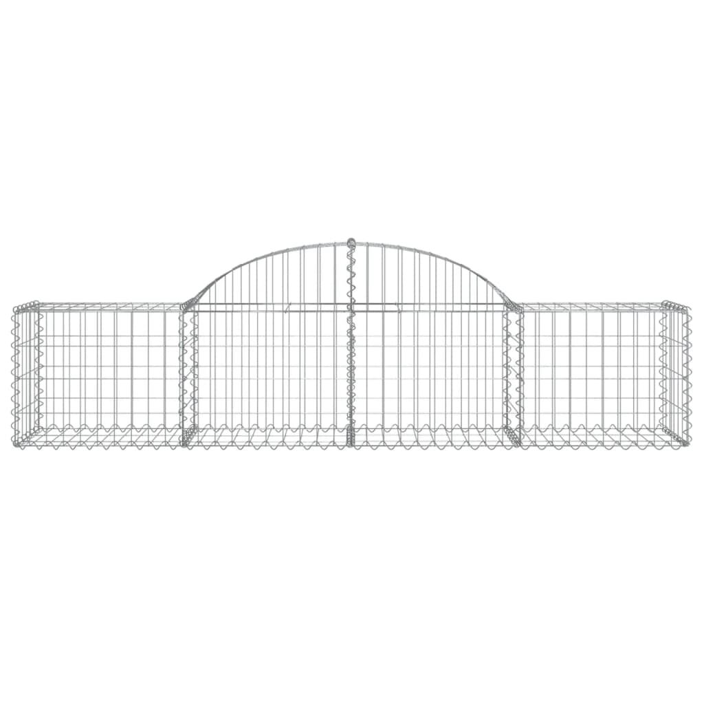 vidaXL Συρματοκιβώτια Τοξωτά 5 τεμ. 200x50x40/60 εκ. Γαλβαν. Ατσάλι