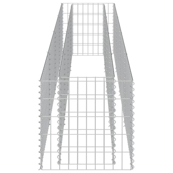 vidaXL Συρματοκιβώτιο-Γλάστρα Υπερυψωμένη 360x50x50 εκ. Γαλβ. Χάλυβας