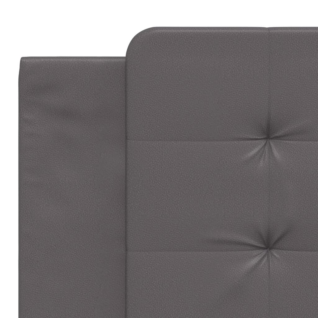 vidaXL Πλαίσιο Κρεβατιού με Κεφαλάρι Γκρι 180x200 εκ. Συνθετικό Δέρμα