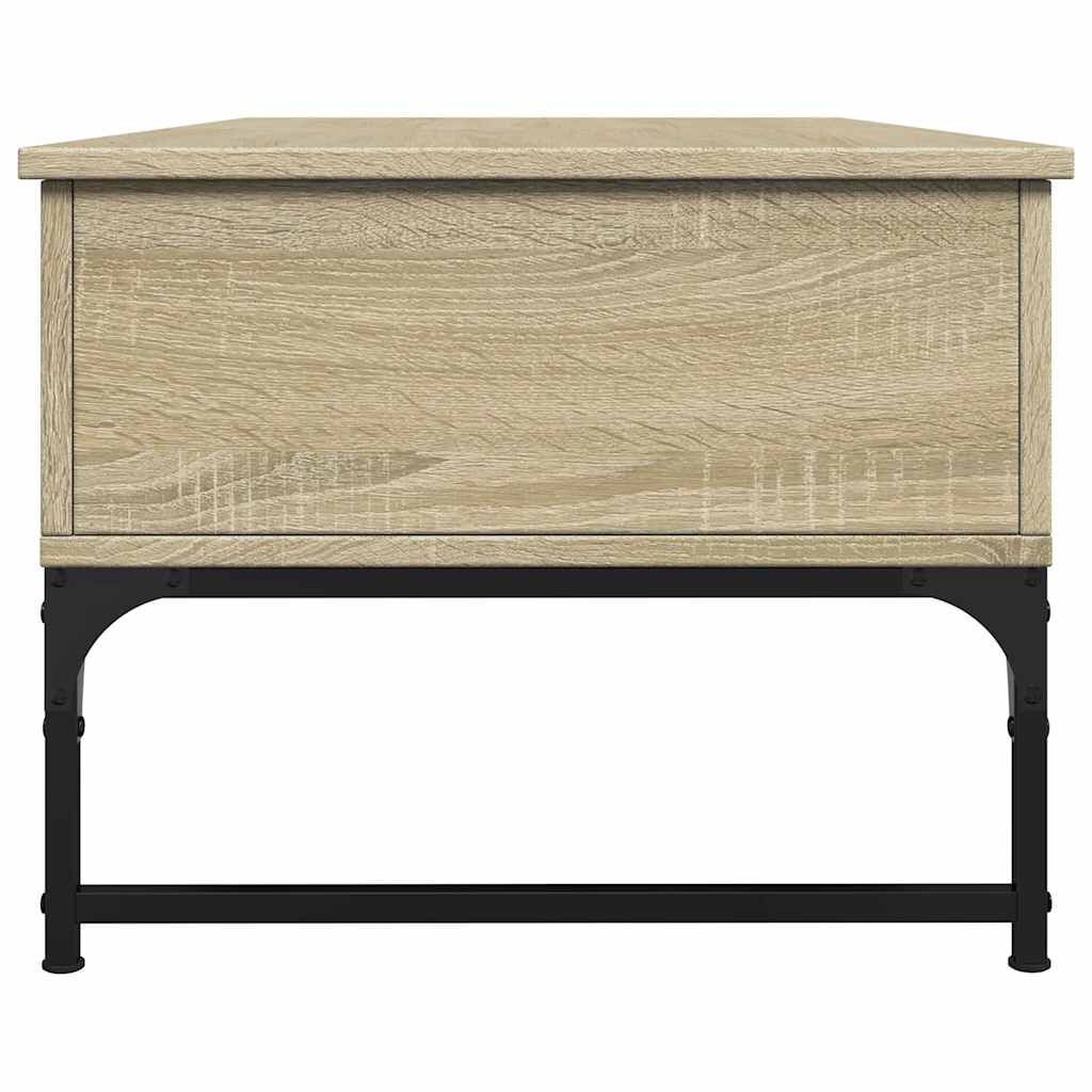 vidaXL Τραπεζάκι Σαλονιού Sonoma Δρυς 100x50x40 εκ. Επ. Ξύλο & Μέταλλο