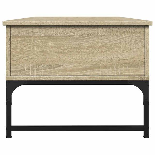 vidaXL Τραπεζάκι Σαλονιού Sonoma Δρυς 100x50x40 εκ. Επ. Ξύλο & Μέταλλο