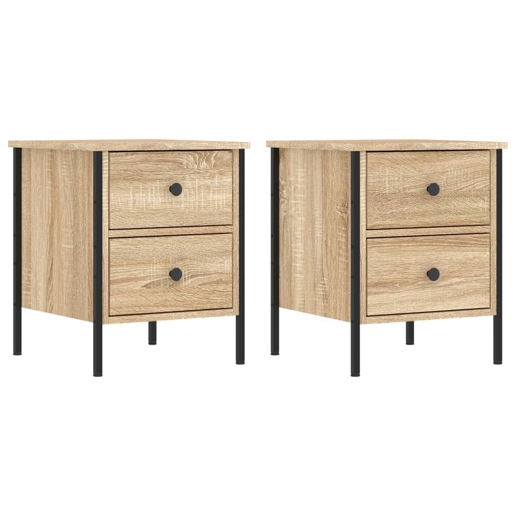 vidaXL Κομοδίνα 2 Τεμ. Sonoma Δρυς 40x42x50 εκ. από Επεξεργασμένο Ξύλο