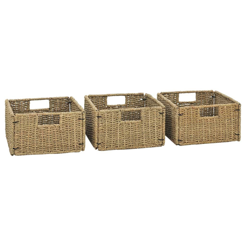 vidaXL Έπιπλο Μπάνιου 132x45x75 εκ. από Μασίφ Ξύλο Teak με 3 Καλάθια
