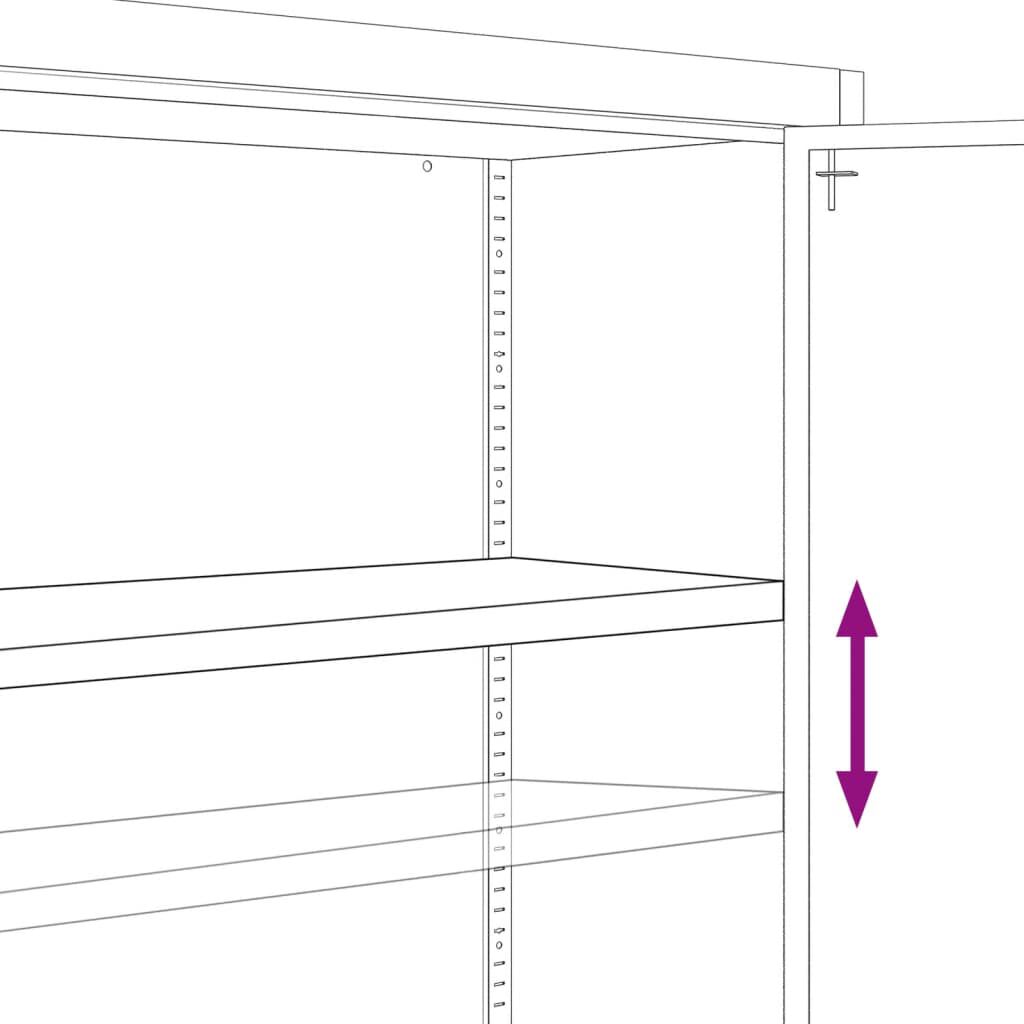 vidaXL Αρχειοθήκη Λευκή 90 x 40 x 70 εκ. από Ατσάλι
