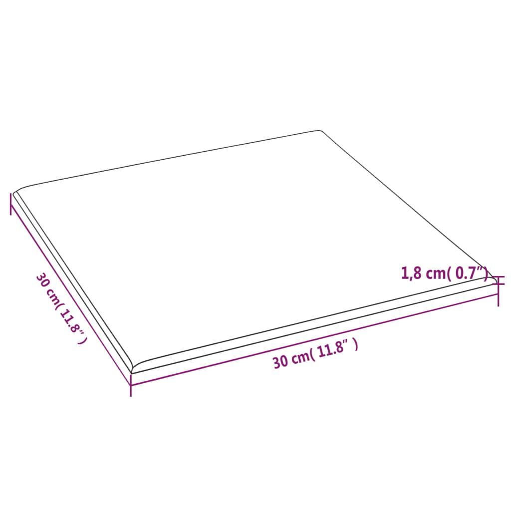 vidaXL Πάνελ Τοίχου 12 τεμ. Γκρι 30 x 30 εκ. 1,08 μ² Συνθετικό Δέρμα