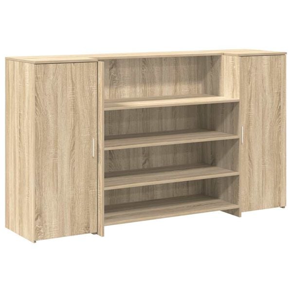 vidaXL Γραφείο υποδοχής Sonoma Δρυς 180x50x103,5εκ. Επεξεργασμένο Ξύλο