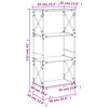 vidaXL Βιβλιοθήκη 4 Επιπέδων Καφέ Δρυς 59 x 35 x 132 εκ. Επεξεργ. Ξύλο