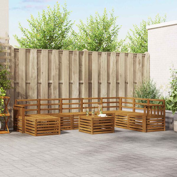 vidaXL &Sigma;&alpha;&lambda;&omicron;&nu;ά&kappa;&iota; &Gamma;&omega;&nu;&iota;&alpha;&kappa;&omicron;ύ &Kappa;&alpha;&nu;&alpha;&pi;έ 9 pcs &Phi;&upsilon;&sigma;&iota;&kappa;ό &Sigma;&tau;&epsilon;&rho;&epsilon;ό &Xi;ύ&lambda;&omicron; &Alpha;&kappa;&alpha;&kappa;ί&alpha;&sigmaf;