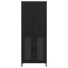vidaXL Highboard &Mu;&alpha;ύ&rho;&eta; &Omicron;&xi;&upsilon;ά 69,5 x 34 x 180 &epsilon;&kappa;. &Epsilon;&pi;&epsilon;&xi;&epsilon;&rho;&gamma;&alpha;&sigma;&mu;έ&nu;&omicron; &xi;ύ&lambda;&omicron;