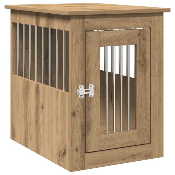 vidaXL Έπιπλα κλουβιού σκύλου Artisan Oak Κατασκευασμένο ξύλο