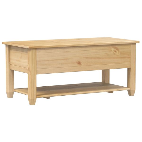 vidaXL Τραπεζάκι Corona Με Συρτάρια 100x48x45 εκ. Μασίφ Ξύλο Πεύκου