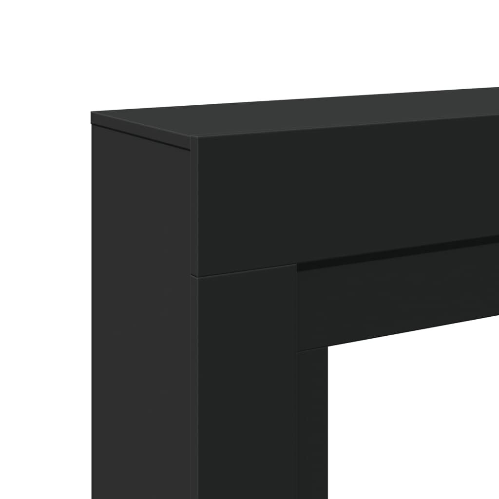 vidaXL Πλαίσιο Τζακιού Μαύρο 100x30x87,5 εκ. από Επεξ. Ξύλο