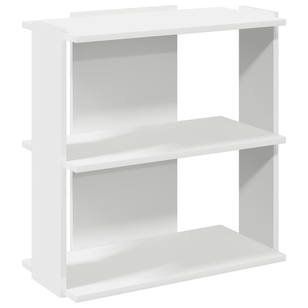 vidaXL Βιβλιοθήκη 3 επιπέδων Λευκό 60x30x60 cm Ξύλινη κατασκευή