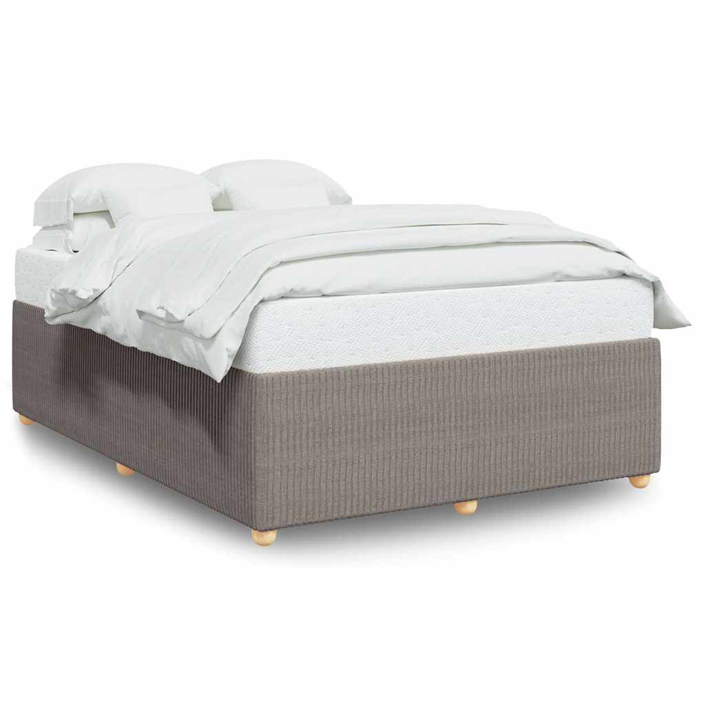 vidaXL Σκελετός Κρεβατιού Χωρίς Στρώμα Taupe 140x190 εκ. Υφασμάτινο