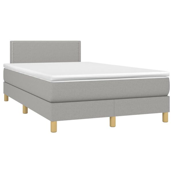 vidaXL &Kappa;&rho;&epsilon;&beta;ά&tau;&iota; Boxspring &mu;&epsilon; &Sigma;&tau;&rho;ώ&mu;&alpha; & LED &Alpha;&nu;.&Gamma;&kappa;&rho;&iota; 120x190&epsilon;&kappa;. &Upsilon;&phi;&alpha;&sigma;&mu;ά&tau;&iota;&nu;&omicron;