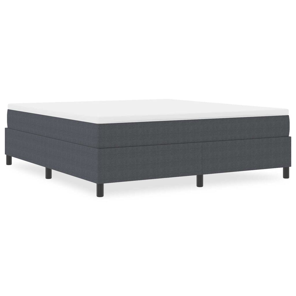 vidaXL Κρεβάτι με ελατήρια Σκούρο γκρι 180 x 200 cm Βελούδο