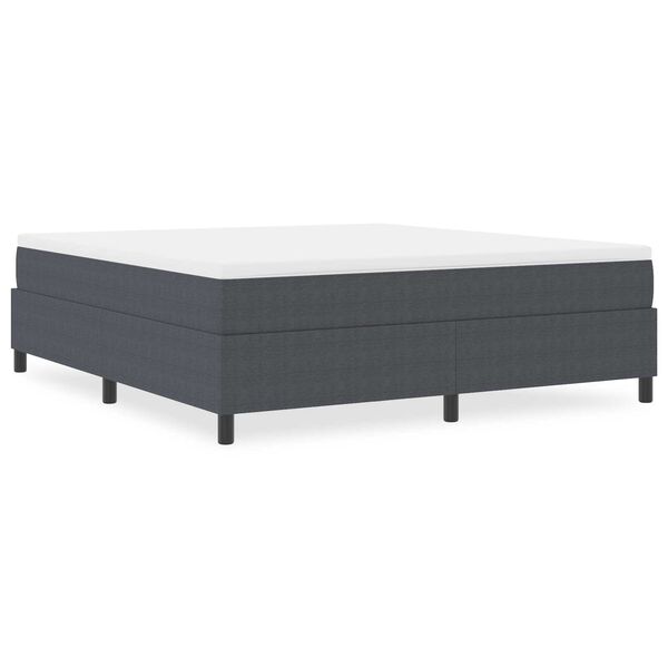 vidaXL Κρεβάτι με ελατήρια Σκούρο γκρι 180 x 200 cm Βελούδο