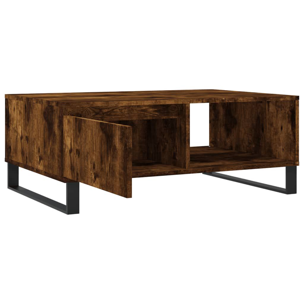 vidaXL Τραπεζάκι Σαλονιού Καπνιστή Δρυς 90x60x35εκ. Επεξεργασμ. Ξύλο