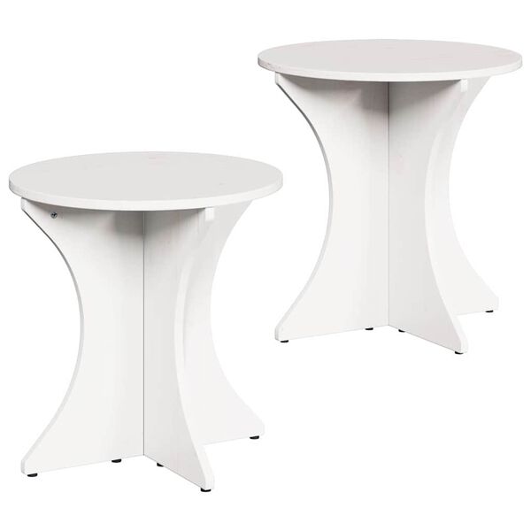 vidaXL Τραπεζάκι σαλονιού 2 pcs Λευκό 46 x 46 x 47 εκ.