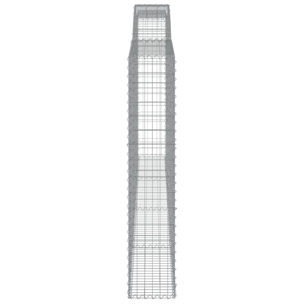 vidaXL Συρματοκιβώτια Τοξωτά 3 τεμ. 400x30x160/180 εκ. Γαλβαν. Ατσάλι