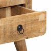 vidaXL Κομοδίνο 2 τεμάχια 40x32x46 cm Στερεό ξύλο Rough Mango