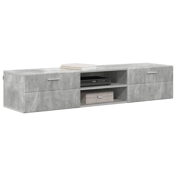 vidaXL Ντουλάπι TV με συρτάρι Γυαλιστερό λευκό 150 x 39 x 30 εκ