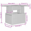 vidaXL Σέτ φαγητού για κήπο 9 pcs Μαύρο και Καφέ 100 x 55 x 73 εκ