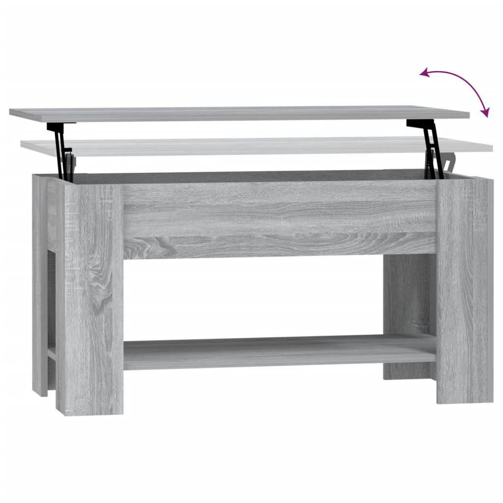 vidaXL Τραπεζάκι Σαλονιού Γκρι Sonoma 101x49x52 εκ. Επεξεργασμένο Ξύλο