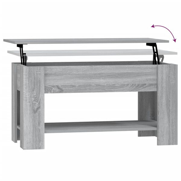 vidaXL Τραπεζάκι Σαλονιού Γκρι Sonoma 101x49x52 εκ. Επεξεργασμένο Ξύλο