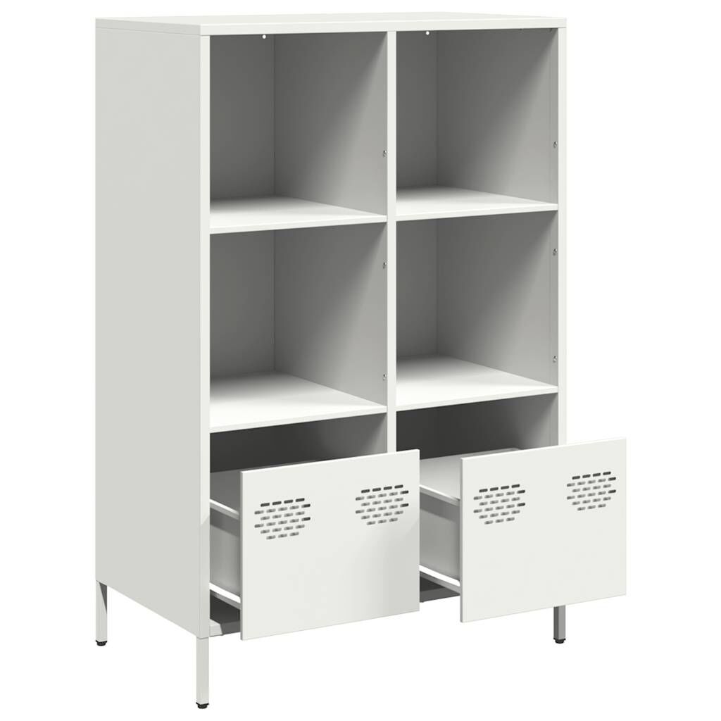 vidaXL Ντουλάπα Λευκό 68x39x103,5 εκ. από Χάλυβα