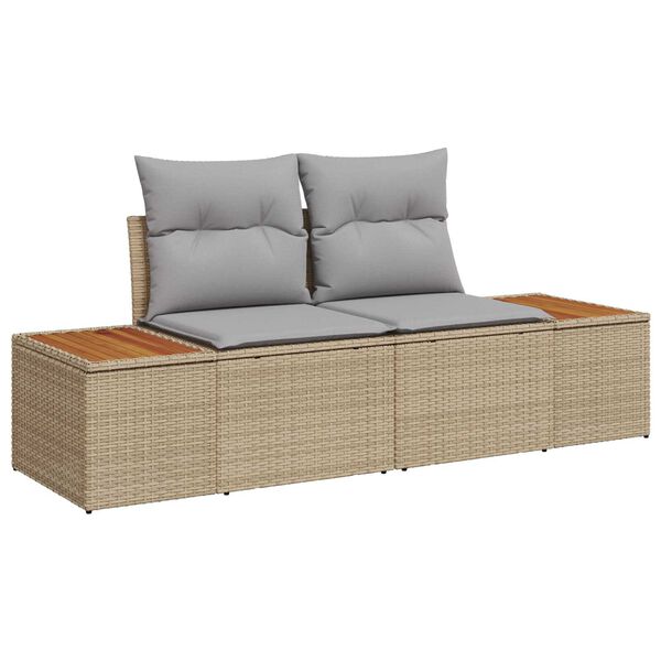 vidaXL Σετ Καναπέ Κήπου 11 pcs Μπεζ, Ανοιχτό Γκρι 80 x 80 x 71 cm