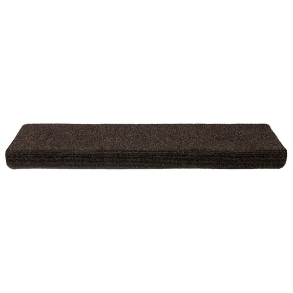 vidaXL Αυτοκόλλητα Πατάκια Σκαλιών 30 τεμ. 65x21x4 εκ. Σκούρο Καφέ Ορθογώνιο Άκρο