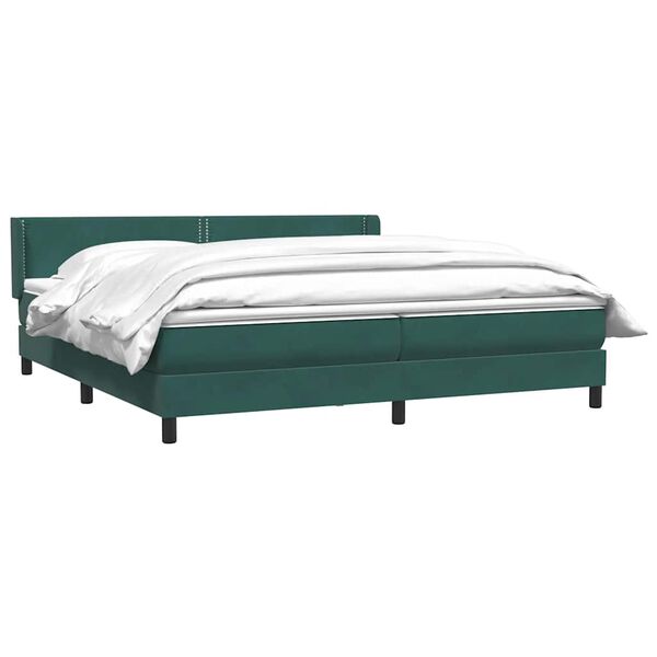 vidaXL &Kappa;&rho;&epsilon;&beta;ά&tau;&iota; Boxspring &mu;&epsilon; &Sigma;&tau;&rho;ώ&mu;&alpha; &Sigma;&kappa;&omicron;ύ&rho;&omicron; &Pi;&rho;ά&sigma;&iota;&nu;&omicron; 200x210&epsilon;&kappa;. &Beta;&epsilon;&lambda;&omicron;ύ&delta;&iota;&nu;&omicron;