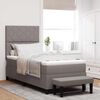 vidaXL Κρεβάτι με ελατήρια με στρώμα Taupe 100 x 200 cm ύφασμα