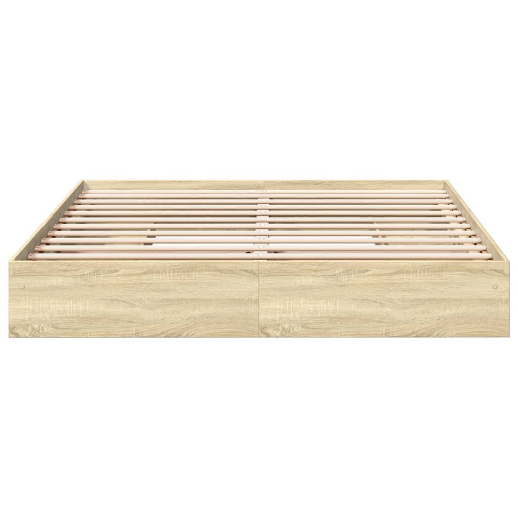 vidaXL Πλαίσιο Κρεβατιού με συρτάρια Sonoma Δρυς 180x200εκ. Επεξ. Ξύλο