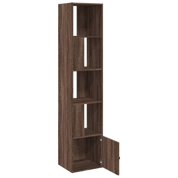 vidaXL Βιβλιοθήκη καφέ δρυς 40x36x189 εκ. από Επεξεργασμένο Ξύλο
