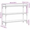 vidaXL Τραπέζι Κονσόλας με ράφι Μαύρη δρυς 100 x 30 x 80 εκατοστά