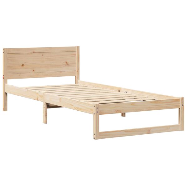vidaXL Κρεβάτι Φυσικό Μασίφ Ξύλο Πεύκου 90 x 190 cm Μετατρέψιμο