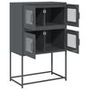 vidaXL Highboard Ανθρακί 68x39x107 cm Χάλυβας