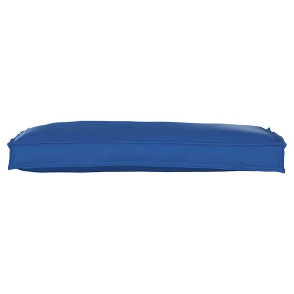 vidaXL Μαξιλάρι παλέτας για πάγκο Μπλε Ρουά 100 x 40 x 8 εκ