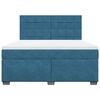 vidaXL Κρεβάτι Boxspring με Στρώμα Μπλε 180x200 εκ. Βελούδινο