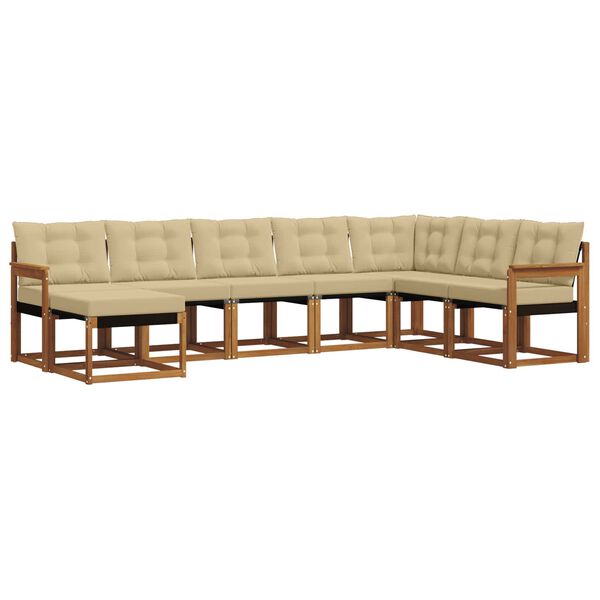 vidaXL &Sigma;&epsilon;&iota;&rho;ά &Kappa;&alpha;&nu;&alpha;&pi;έ &Epsilon;&xi;&omega;&tau;&epsilon;&rho;&iota;&kappa;&omicron;ύ &mu;&epsilon; &mu;&alpha;&xi;&iota;&lambda;ά&rho;&iota; 8 pcs &Phi;&upsilon;&sigma;&iota;&kappa;ό &kappa;&alpha;&iota; &Mu;&pi;&epsilon;&zeta;